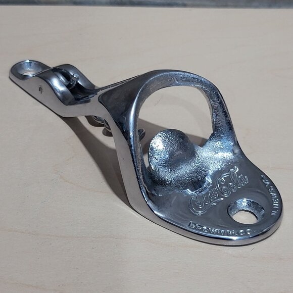 Vintage Coca Cola Wall Mount Bottle Opener Cork Screw Brown M Co N News Virginia - Picture 5 of 10